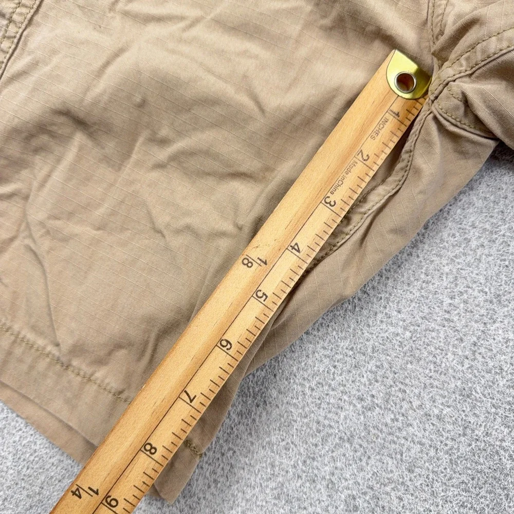 Levis Cargo Shorts Men 38 Tan Brown Rip Stop Canvas Hiking Dad Adult Utility